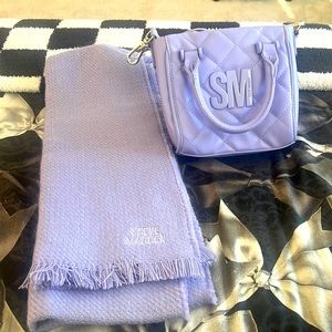 Steve Madden Periwinkle Purple Purse and Scarf Set